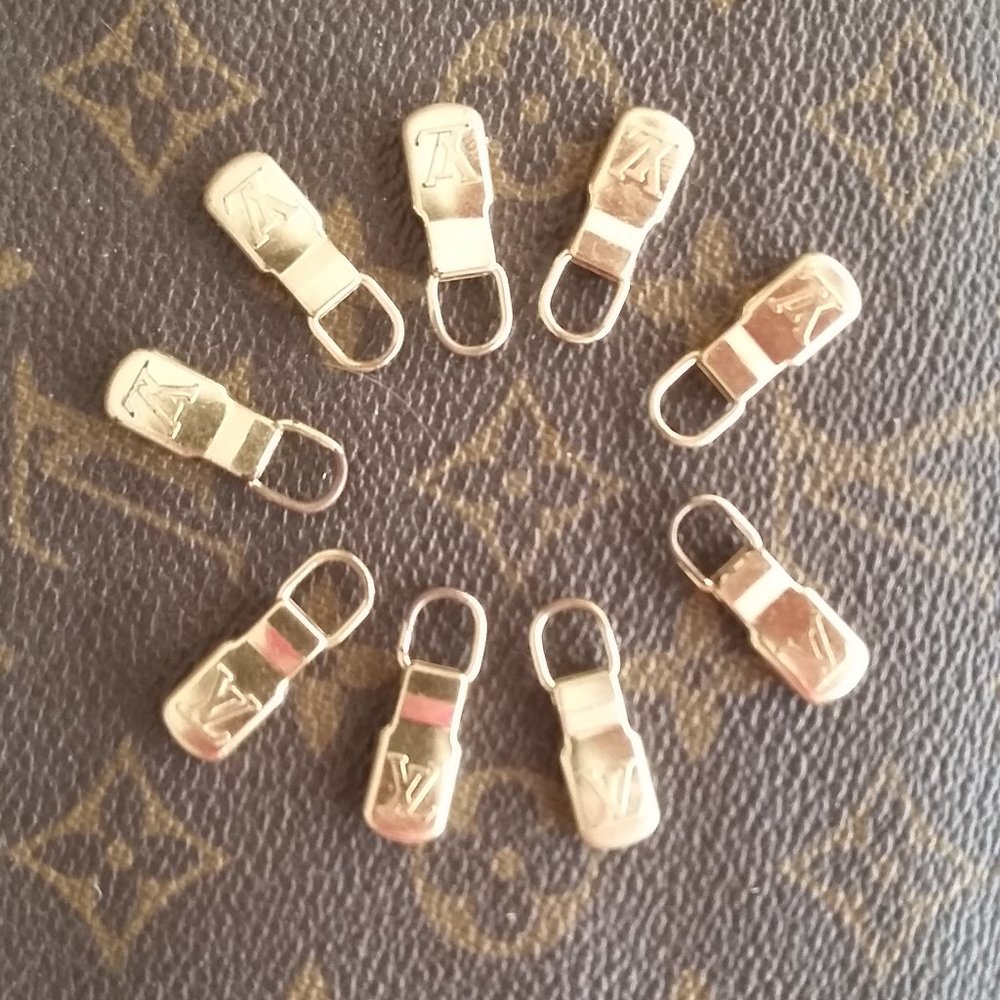 Brass Zipper Pull for Wallet Clutch Purses Pochette Earrings Bracelet Charm